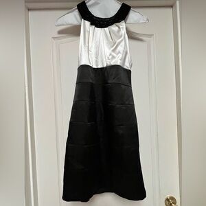 Elegant Black and White Women's Dress